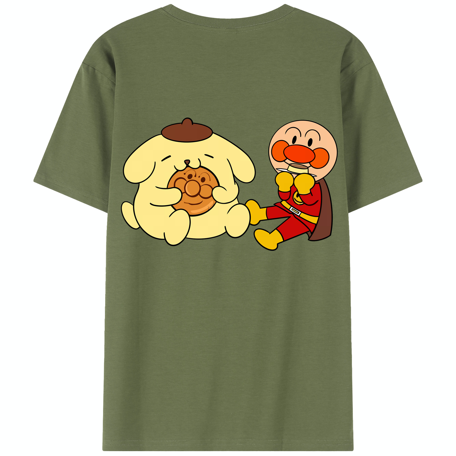（画像用） アンパンマン Anpanman 綿100％半袖Tシャツ（背面プリント）